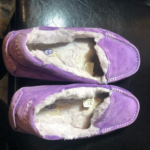 UGG 3312 Ansley Women’s Purple Moccasin Slip on Shearling Loafers Slippers Sz 7 - Picture 10 of 13